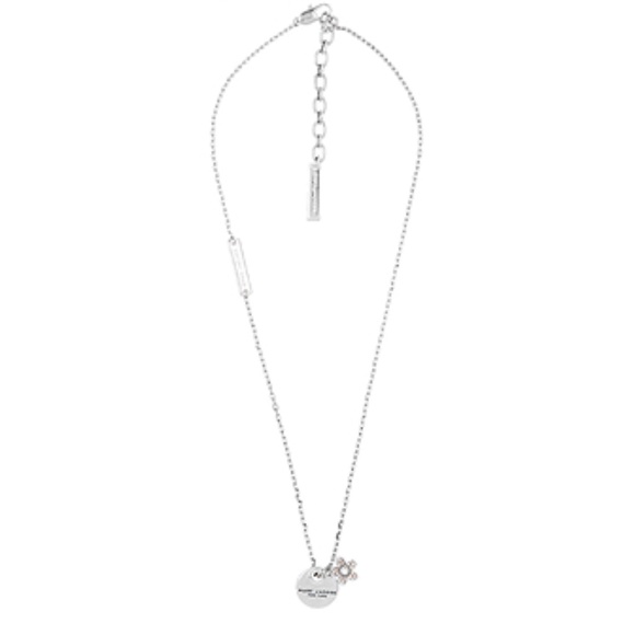 Marc Jacobs Coin Crystal Flower Pendant Necklace - Picture 4 of 5